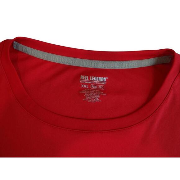 Reel Legends Performance Tee - XXL Red - Picture 2 of 4